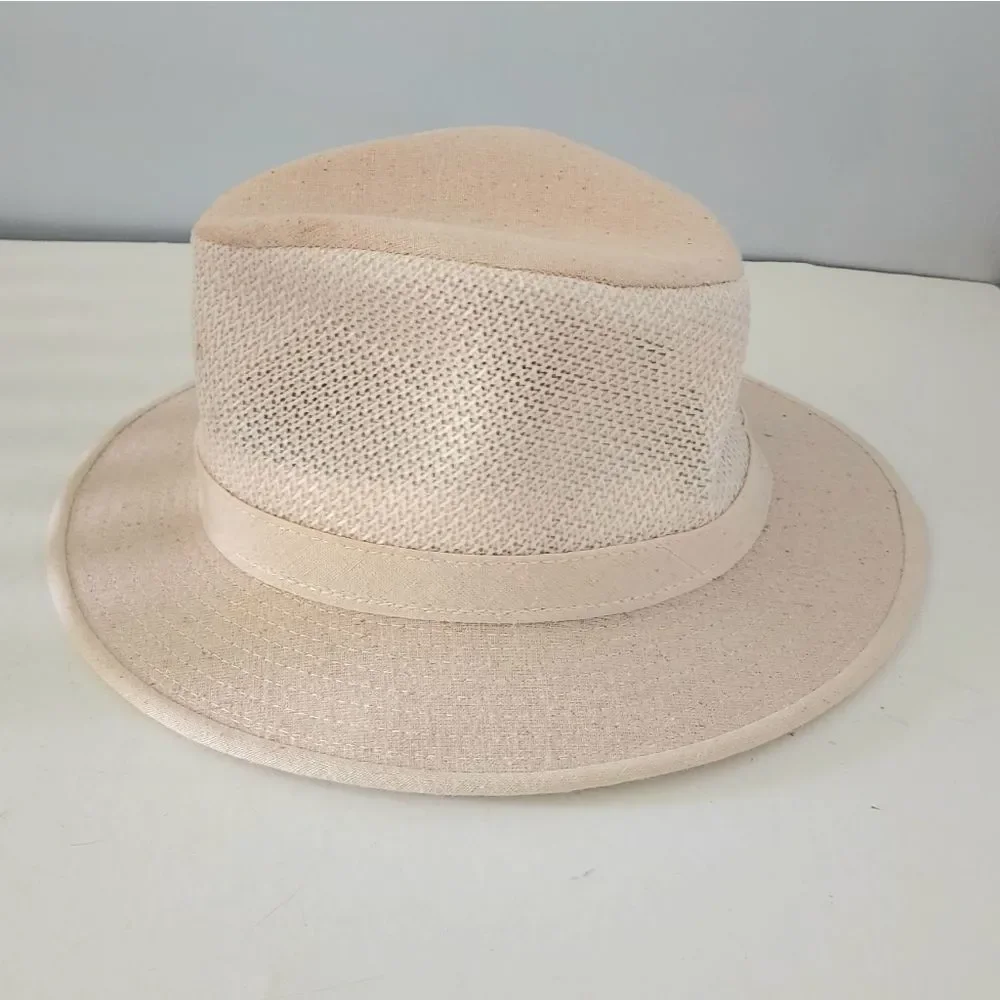 Henschel Hat Co. Cotton Canvas Vented Mesh Safari Hat Sz Large